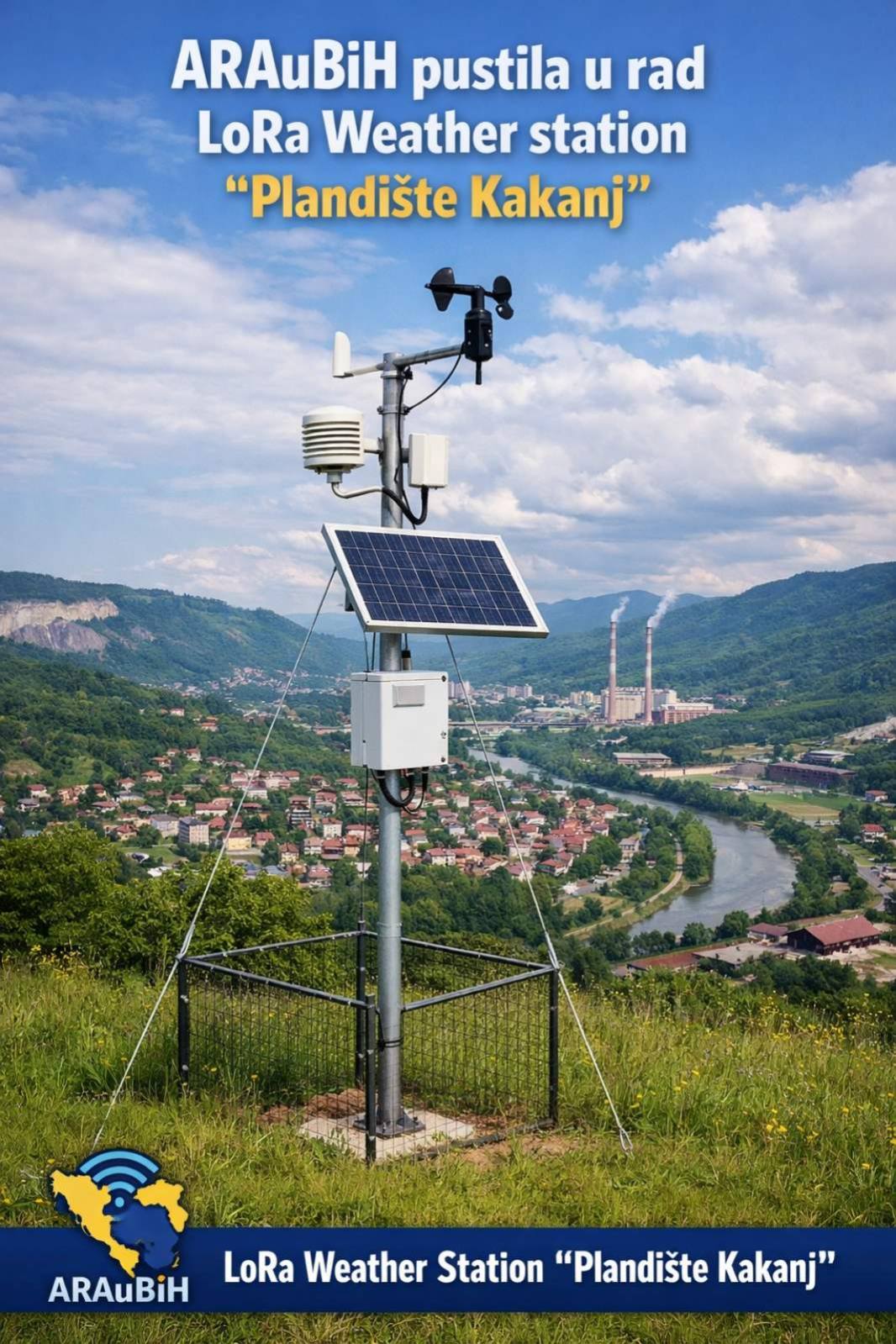 ARAuBiH pustila u rad LoRa Waather station “Plandište Kakanj”